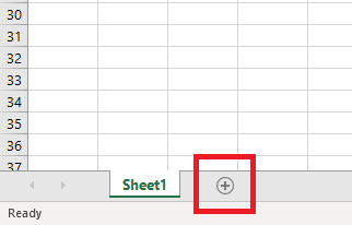 Add a sheet by clicking the +.